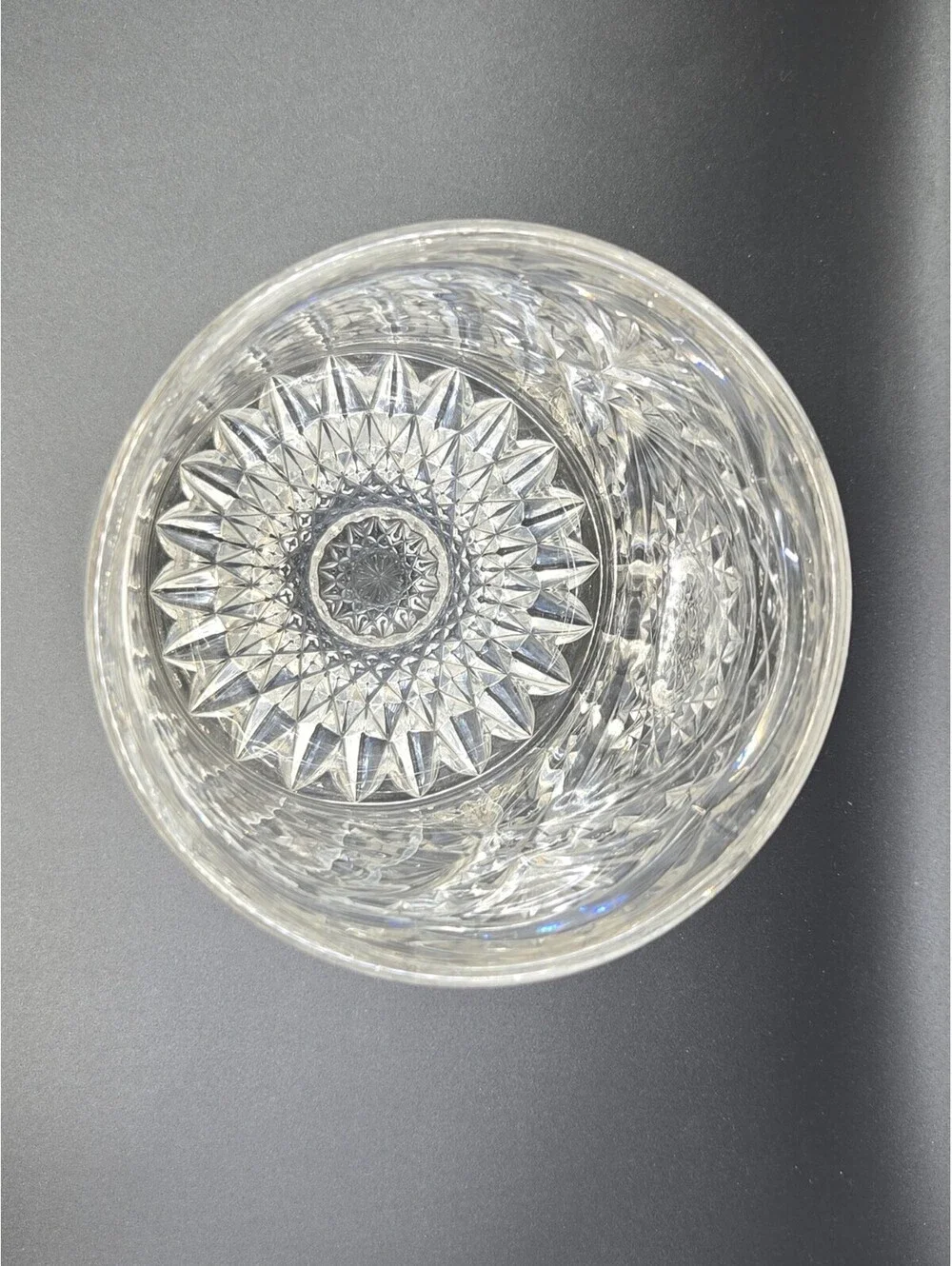 Vintage Imperial Glass Hobstar Roanoke Biscuit Barrel Cracker Jar w/Lid 7.75